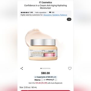 it cosmetics Confidence in a Cream Moisturizer